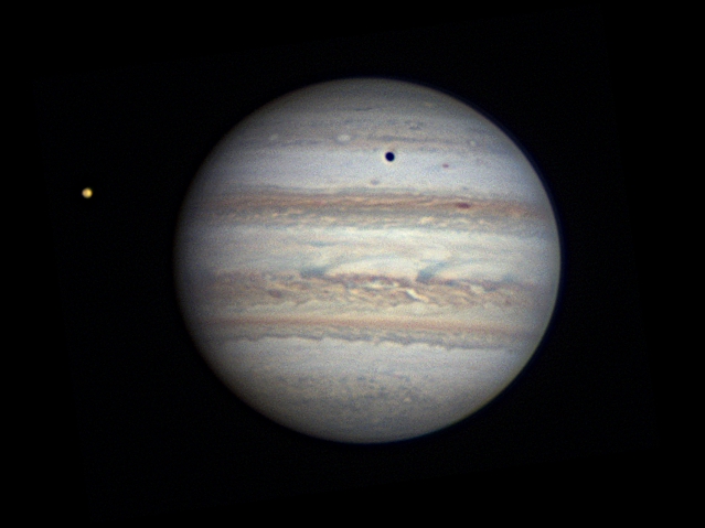 Jupiter mit Mond Io und Schatten von Europa