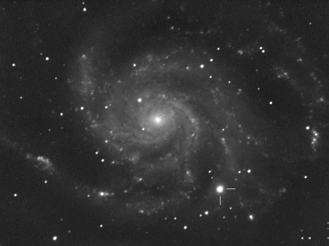 Supernova 2011fe in M101 in UMa