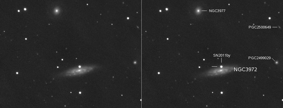 Supernova 2011by in NGC3972
