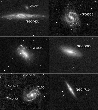 Suche nach Supernovae in einigen Galaxien