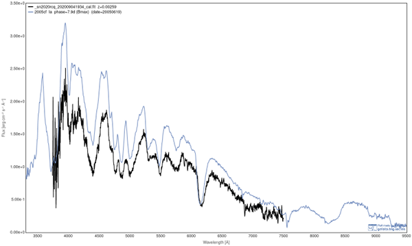 Identification of supernova 2020rcq 2020-09-04, best matching plot