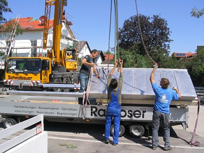 Schiebedach fliegt