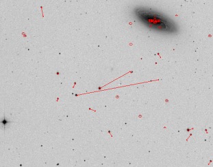 Auswertung NGC5005 in Aladin Sky Atlas