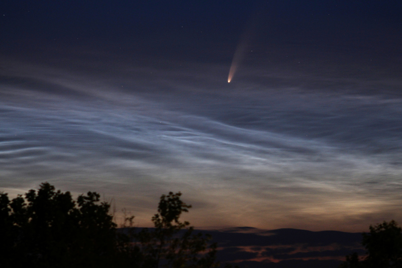 Komet C/2020 F3 NEOWISE am Morgen des 08.07.2020