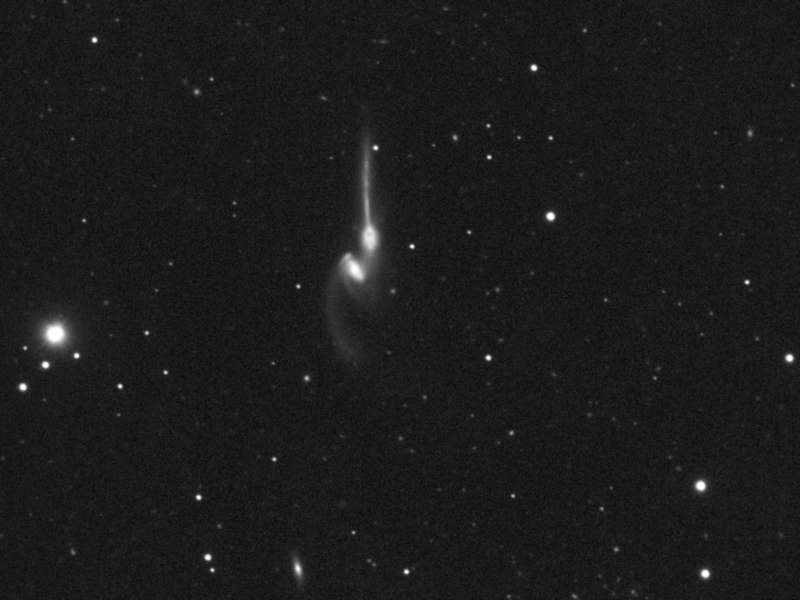 Wechselwirkende Galaxien NGC 4676A/B (Die Mäuse, Arp 242) in Com