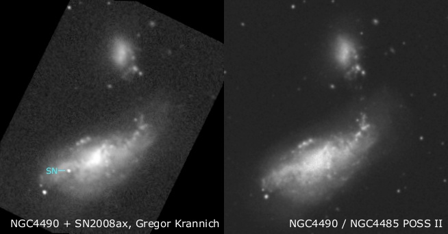 Supernova 2008ax in NGC4490