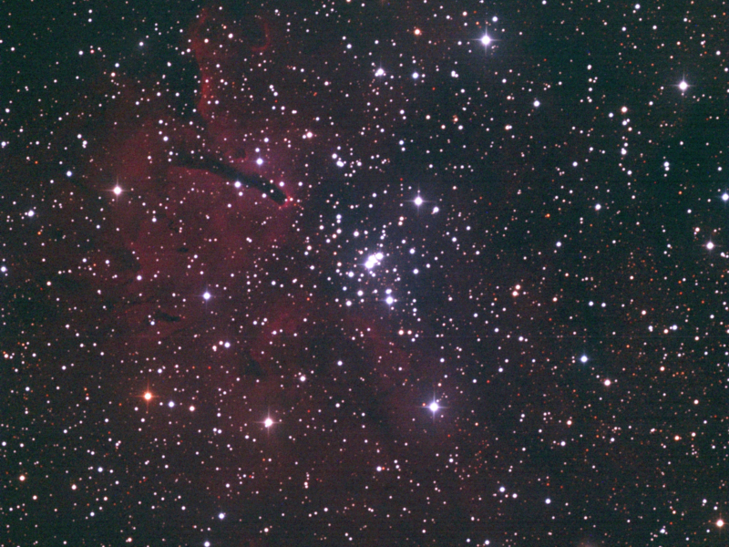 Offener Sternhaufen NGC 6823 und Emissionsnebel Sh2-86 in Vul