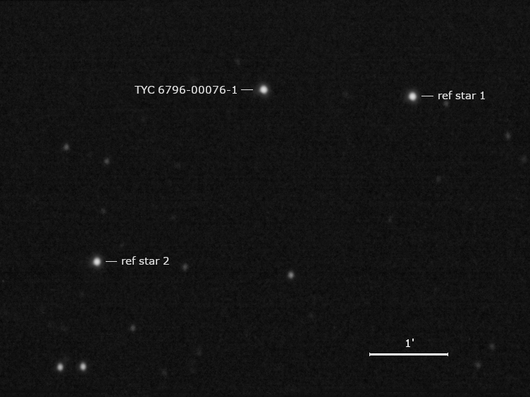 TYC 6796-00076-1 und Umgebungssterne