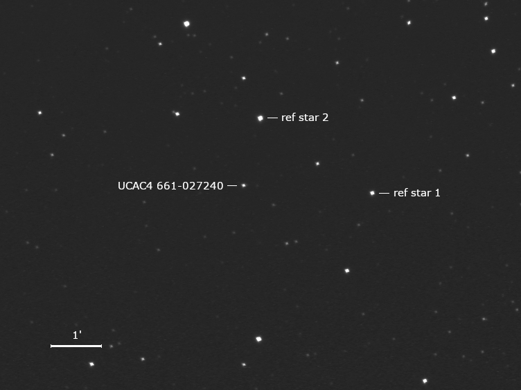Aufnahme ca. 30 Minuten vor der Sternbedeckung