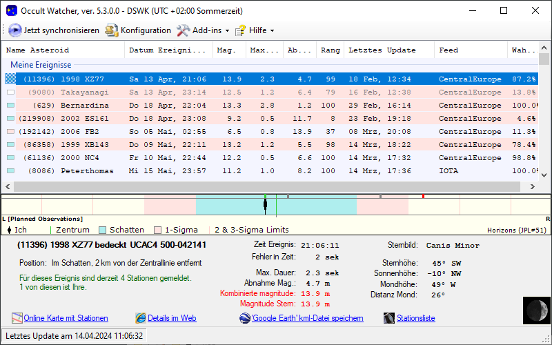 Screenshot Occultwatcher