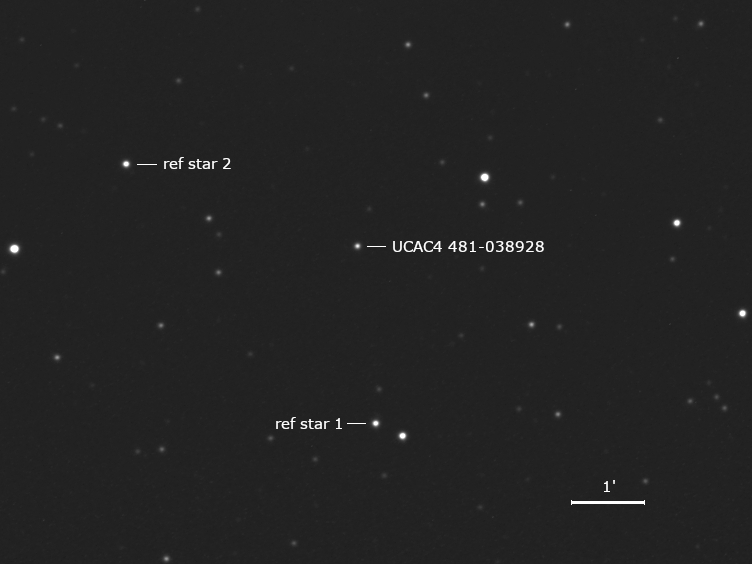 Aufnahme ca. 30 Minuten vor der Sternbedeckung