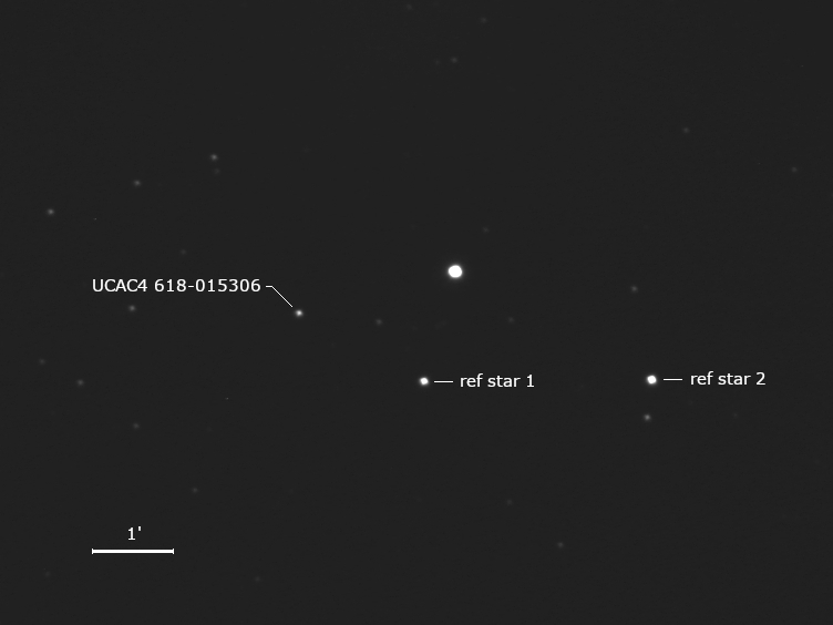 Aufnahme ca. 20 Minuten vor der Sternbedeckung
