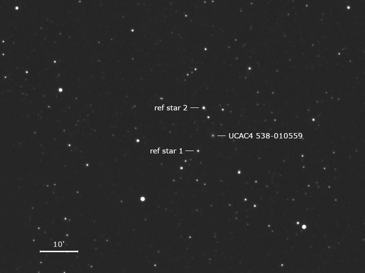 Aufnahme ca. 30 Minuten vor der Sternbedeckung