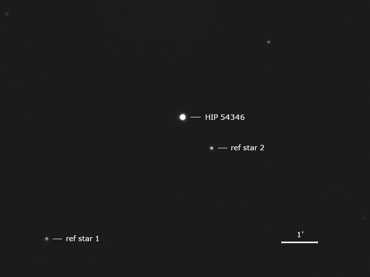 Aufnahme ca. 30 Minuten vor der Sternbedeckung