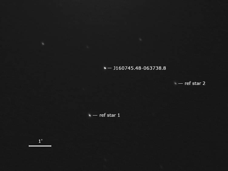 Aufnahme ca. 20 Minuten nach der Sternbedeckung