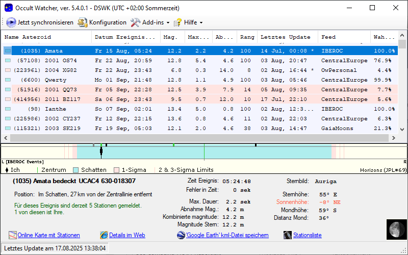Screenshot Occultwatcher