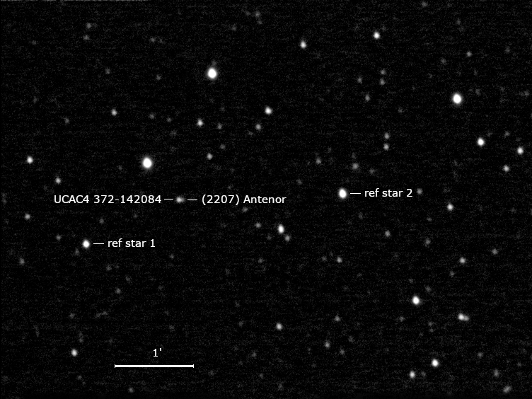 (2207) Antenor, UCAC4 372-142084 und Umgebungssterne