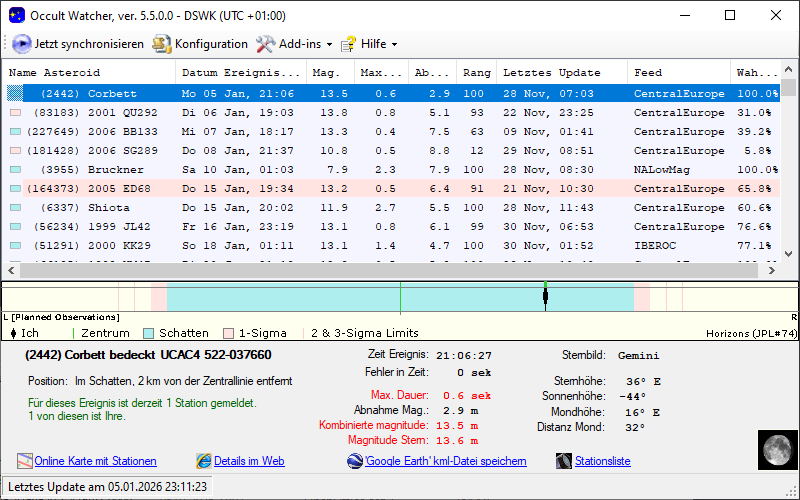 Screenshot Occultwatcher