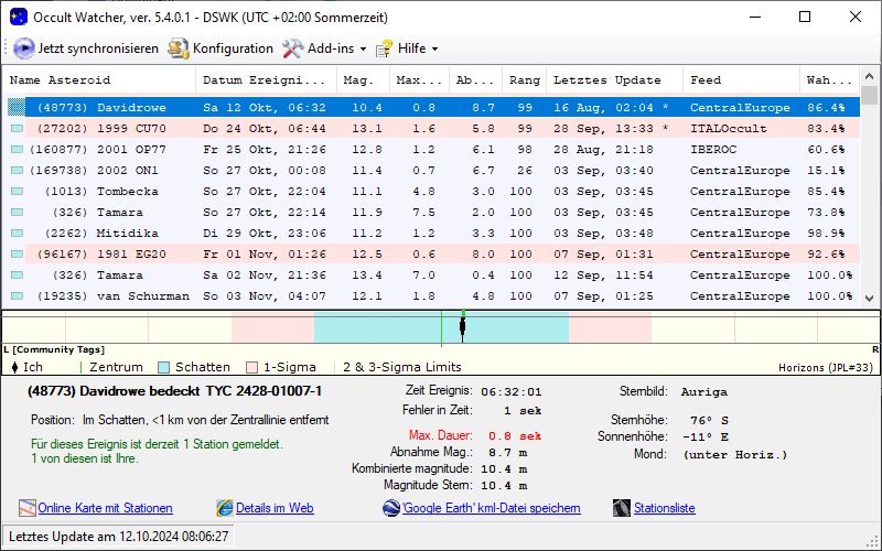 Screenshot Occultwatcher
