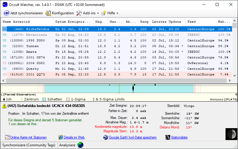 Screenshot Occultwatcher