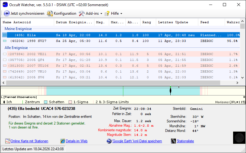Screenshot Occultwatcher