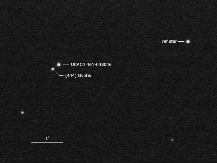 (444) Gyptis, UCAC4 461-048046 und Umgebungssterne