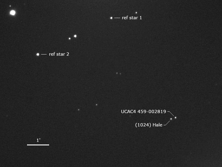 Aufnahme ca. 20 Minuten vor der Sternbedeckung