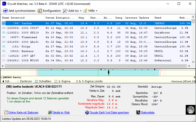 Screenshot Occultwatcher