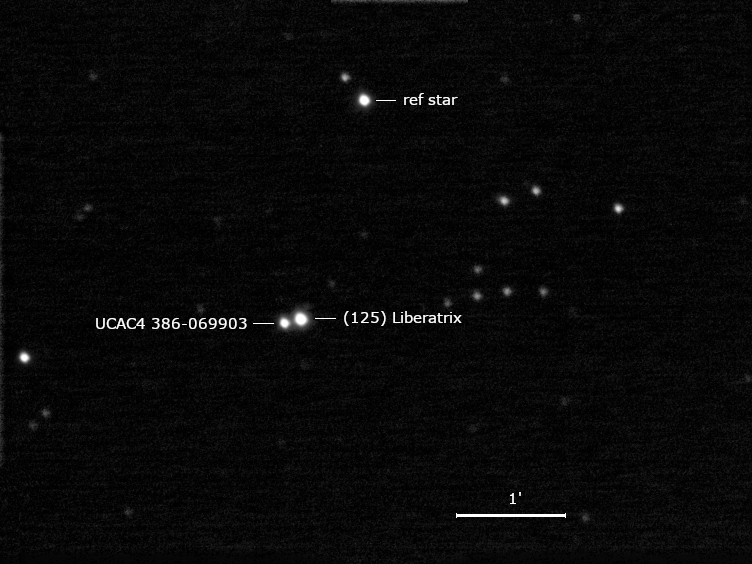 (125) Liberatrix, UCAC4 386-069903 und Umgebungssterne