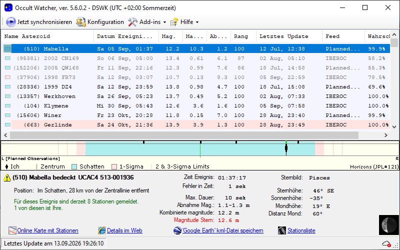 Screenshot Occultwatcher