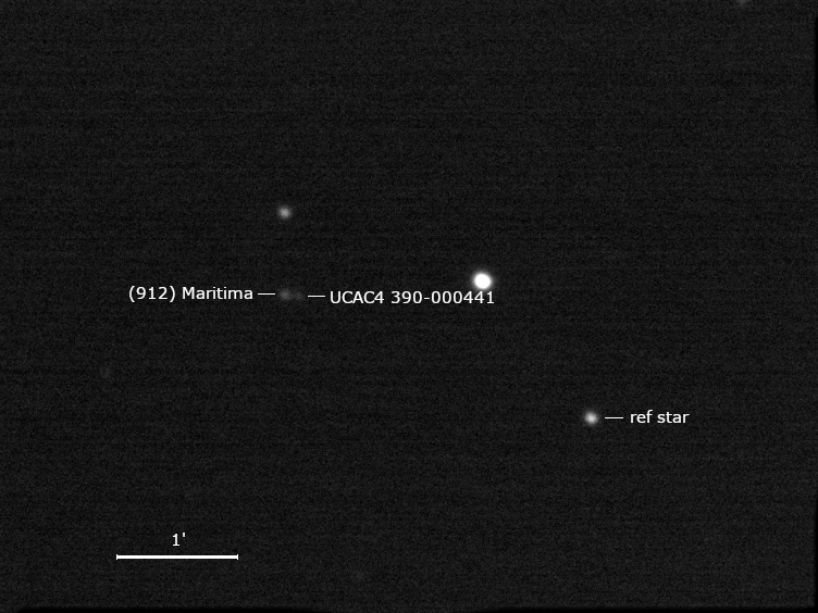 (912) Maritima, UCAC4 390-000441 und Umgebungssterne