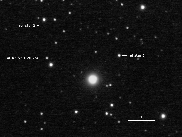 UCAC4 553-020624 und Umgebungssterne