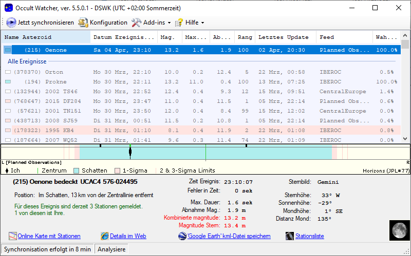 Screenshot Occultwatcher