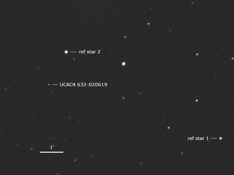 Aufnahme ca. 20 Minuten vor der Sternbedeckung