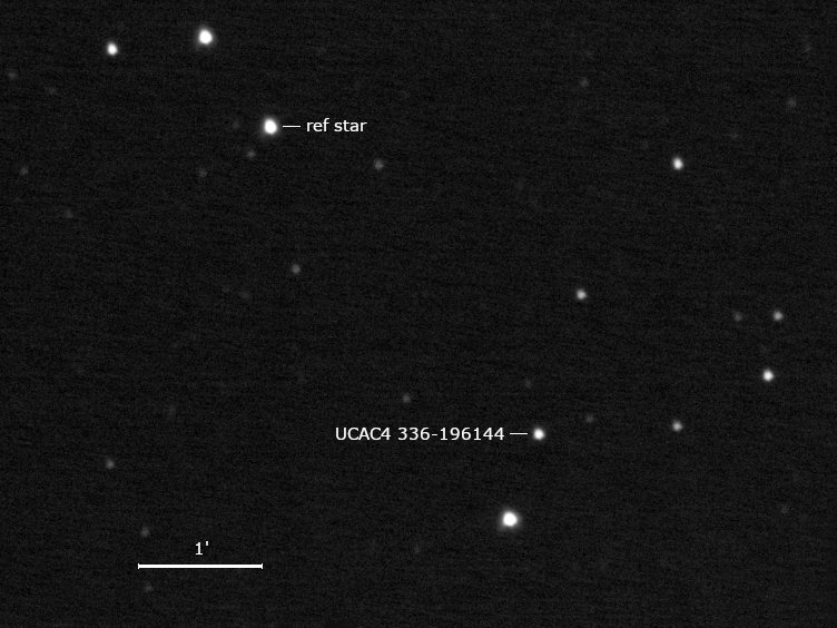 (134340) Pluto, UCAC4 336-196144 und Umgebungssterne