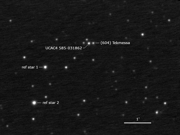 (604) Tekmessa, UCAC4 585-031862 und Umgebungssterne