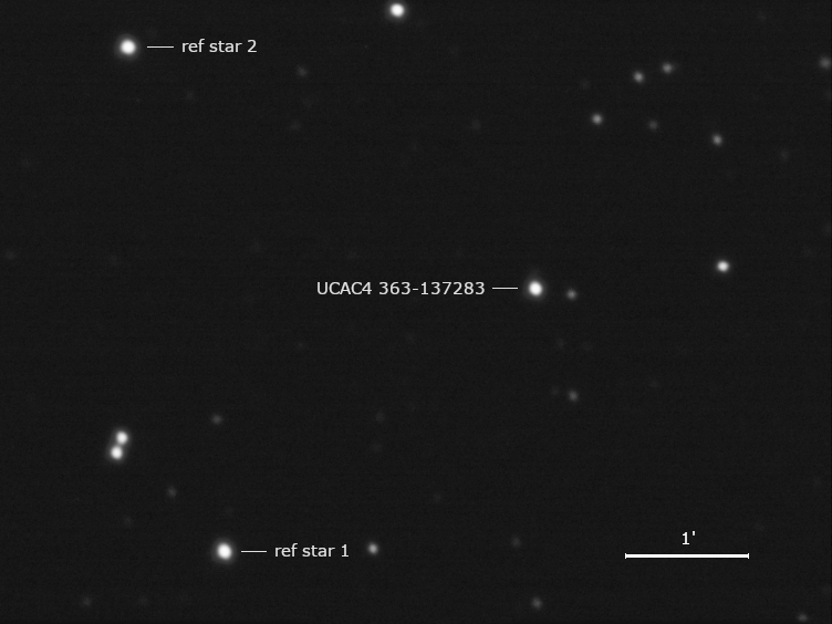 UCAC4 363-137283 und Umgebungssterne