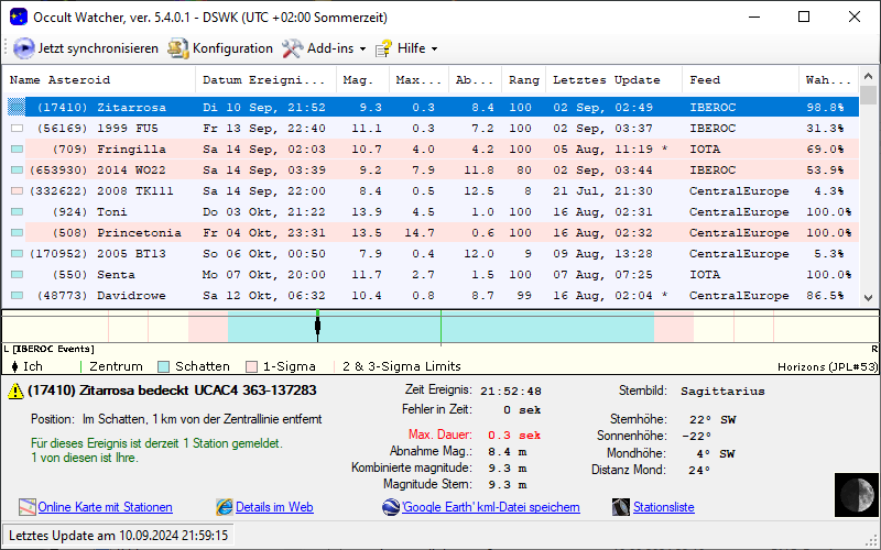Screenshot Occultwatcher