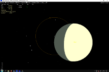 Sternbedeckungen durch den Mond, SAO 93139 9,5 mag, HNSky-Karte