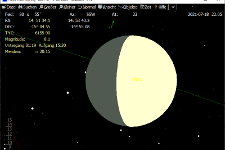 Sternbedeckungen durch den Mond, HD 131009 8,1 mag, HNSky-Karte