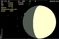 Sternbedeckungen durch den Mond, HD 126365 8,4 mag, HNSky-Karte