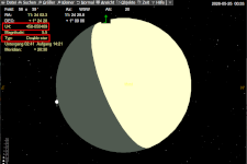Sternbedeckungen durch den Mond, TYC 264-1157-1, HNSky-Karte