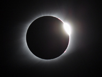 Diamond ring, shortly after totality C3 + 7 s