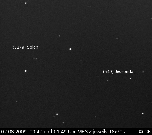 Kleinplaneten (549) Jessonda und (3279) Solon