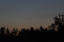 Venus und Merkur am 21.05.2020 21:53 Uhr MESZ
