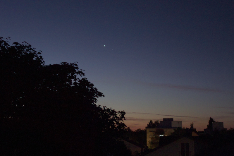 Venus nahe Aldebaran am Morgenhimmel des 13.07.2020